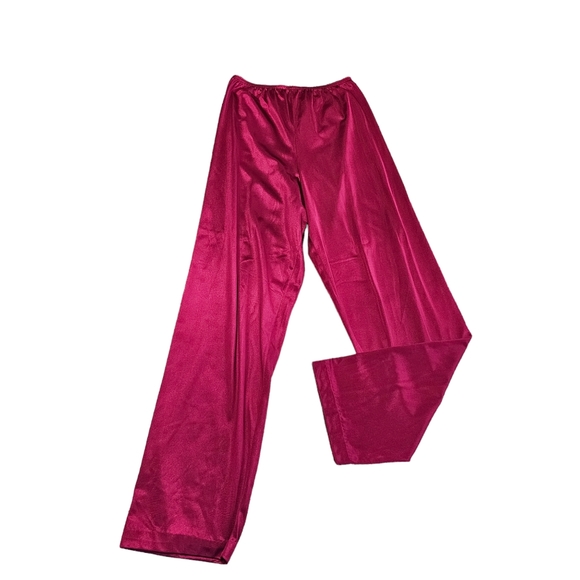 Retro 1980s 2 piece Pajama set Lace Detail Side Tie Top size M - Picture 4 of 16